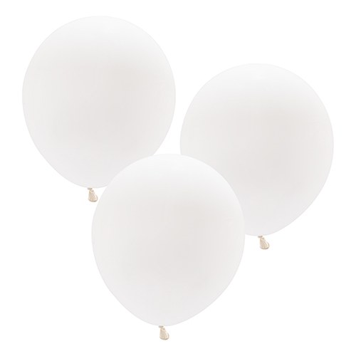 17" Large White Round Wedding Balloons