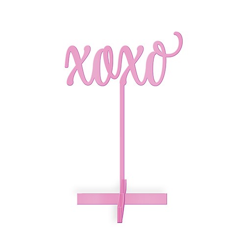 Script XOXO Acrylic Sign - Dark Pink