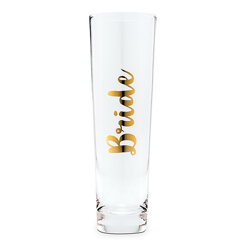 Bride Champagne Flute - Metallic Gold