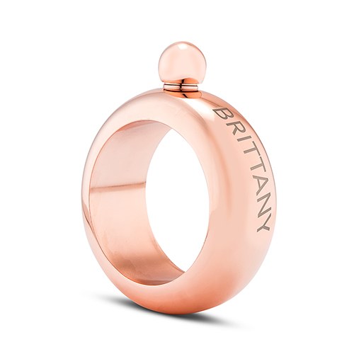 Personalized Bracelet Bangle Flask - Rose Gold