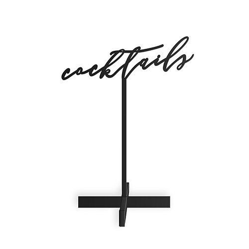 Cocktails Acrylic Sign - Black