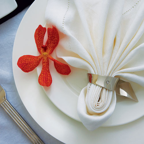 Silver "Swish" Napkin Rings