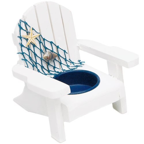 Wooden Deck Chair Candle Holders
