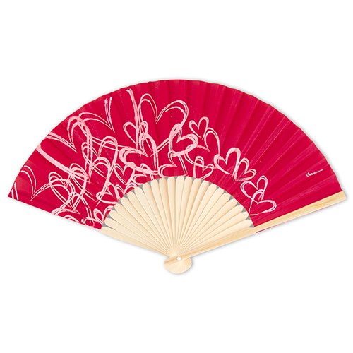 Contemporary Hearts Fan - Ruby