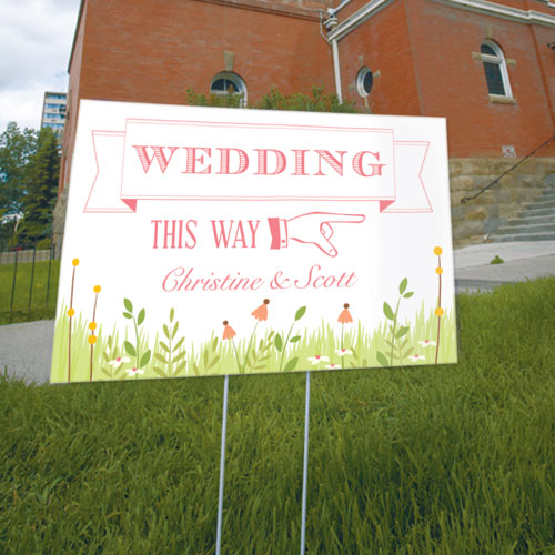 Homespun Charm Wedding Directional Sign