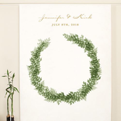 Love Wreath Personalized Backdrop