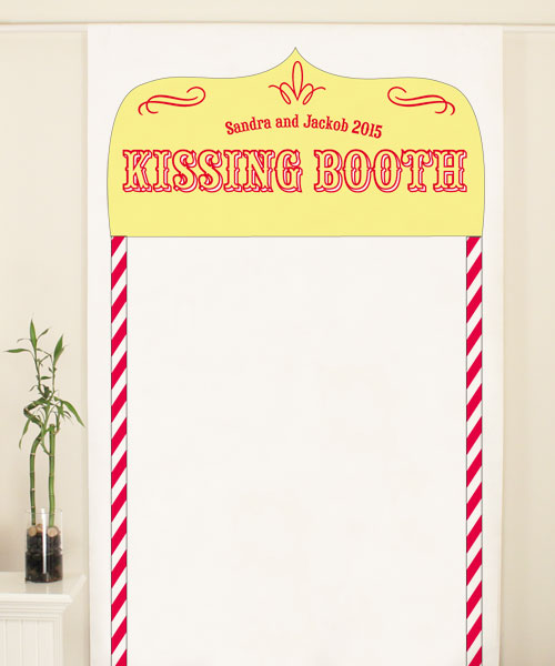 Kissing Booth Personalized Photo Backdrop