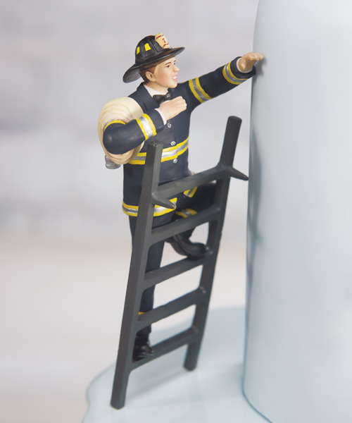 "To the Rescue!" Fireman Groom Figurine