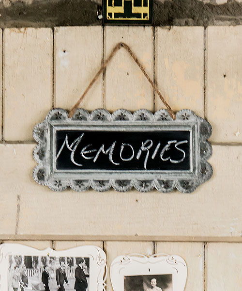 Large Scalloped Frame Tin Signs with Chalkboard