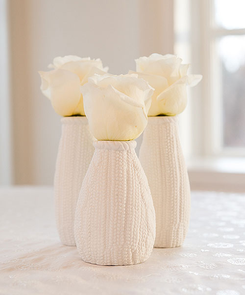 Mini Faux Knit Porcelain Vases