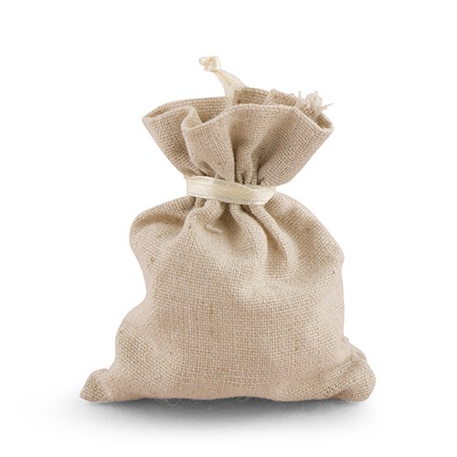 Mini Cotton Linen Drawstring Bags - Plain