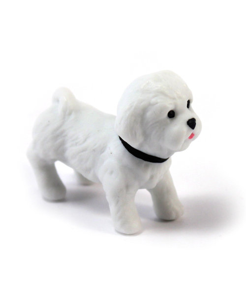 Miniature Bichon Frise Dog Figurines