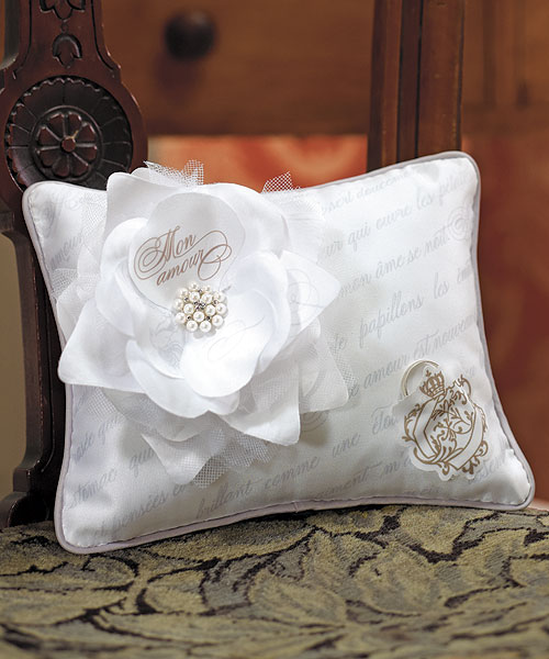 Parisian Love Letter Blossom Ring Pillow