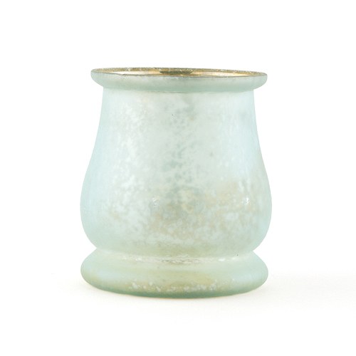 Bell Shaped Glass Tealight Holder --Daiquiri Green
