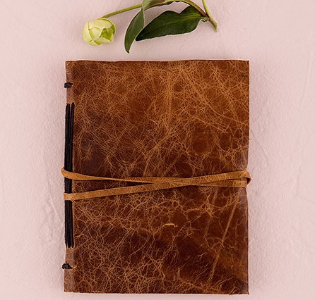 Leather Bound Journal Rustic Style Guest Book