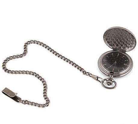 Personalized Pocket Watch With Gun Metal Finish