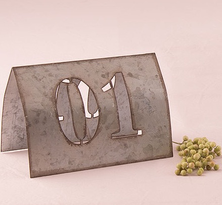 Laser Cut Self Standing Metal Table Number Set