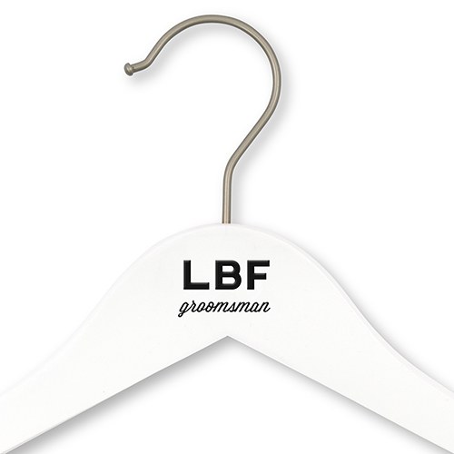 Wooden Wedding Hanger - Bold Monogram Printing