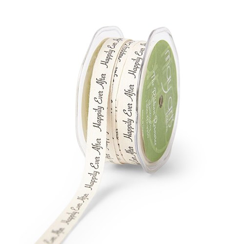 Happily Ever After Ivory Canvas Ribbon