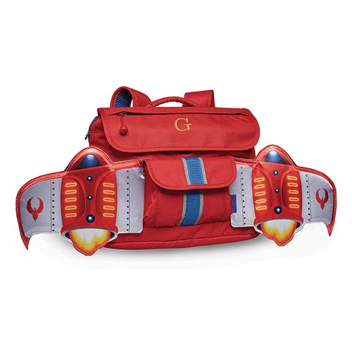Small Kids Backpack - Red Rocket