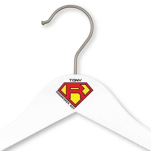 Personalized Ring Bearer Hanger - Super Hero