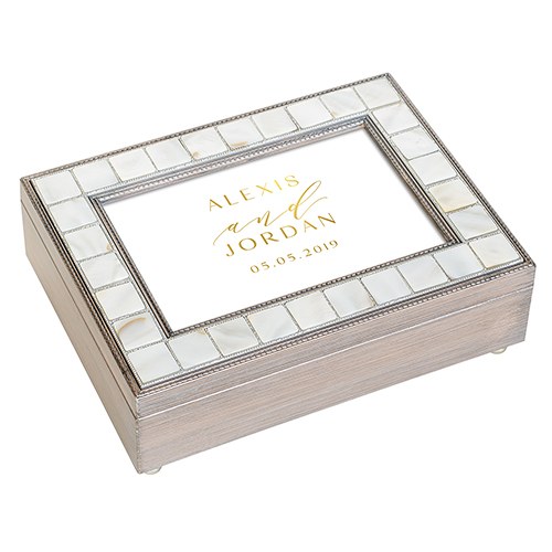 Luxury Pearl Music Box - Modern Couple Foiled Print
